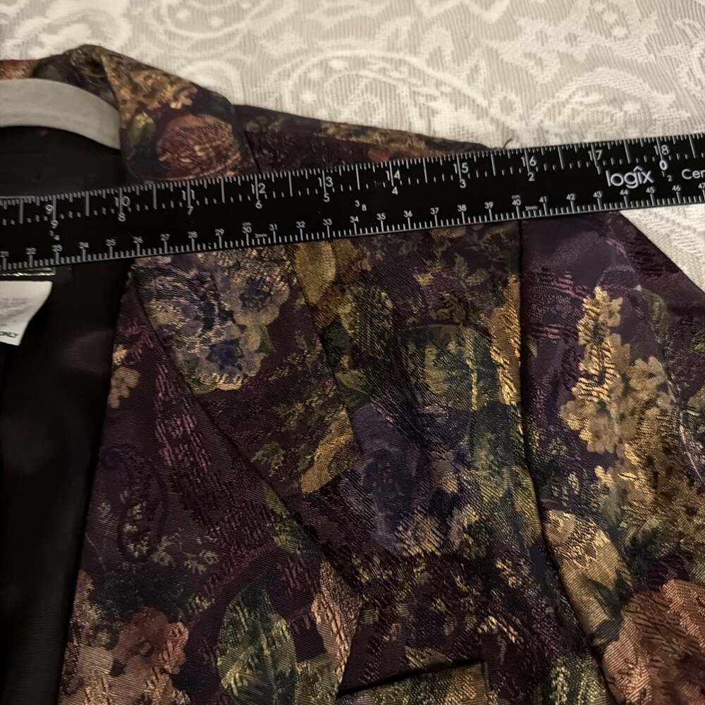 VNTG 1980s Tapestry Grunge Dark Cottagecore, Whimsigoth Shoulder Pads Academia M - Picture 9 of 10